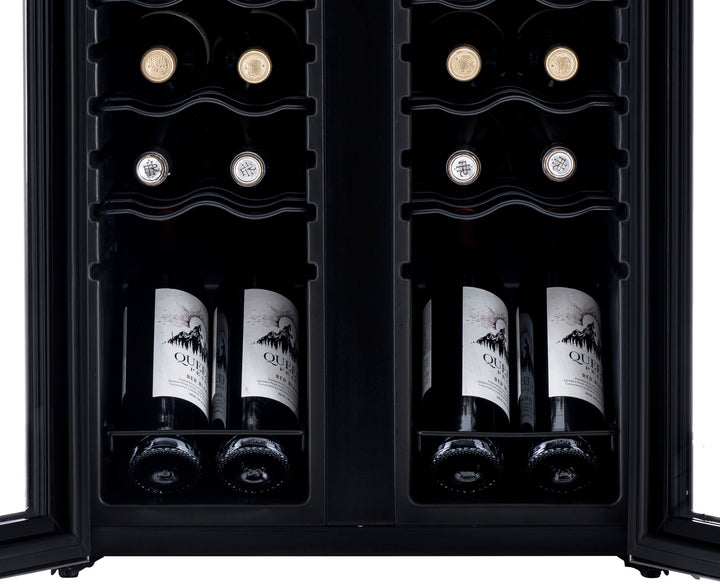 NewAir - 24-Bottle Dual Zone Wine Cooler with French Doors - Stainless steel_9