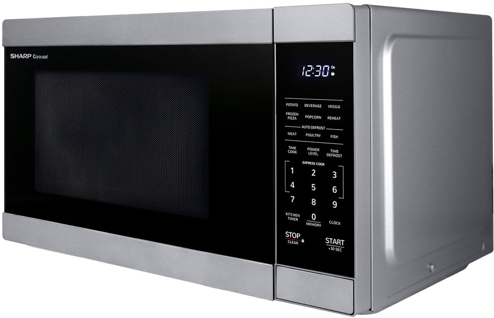 Sharp 1.1 cu ft Stainless Countertop Microwave with 1000 watts - Silver_1
