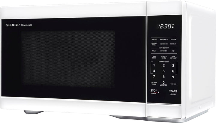 Sharp 1.1 cu ft Countertop Microwave with 1000 watts and Auto Cook Features - White_2