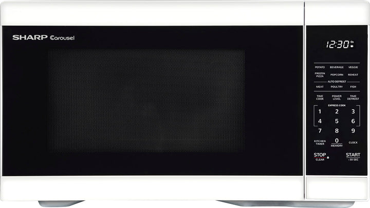 Sharp 1.1 cu ft Countertop Microwave with 1000 watts and Auto Cook Features - White_0