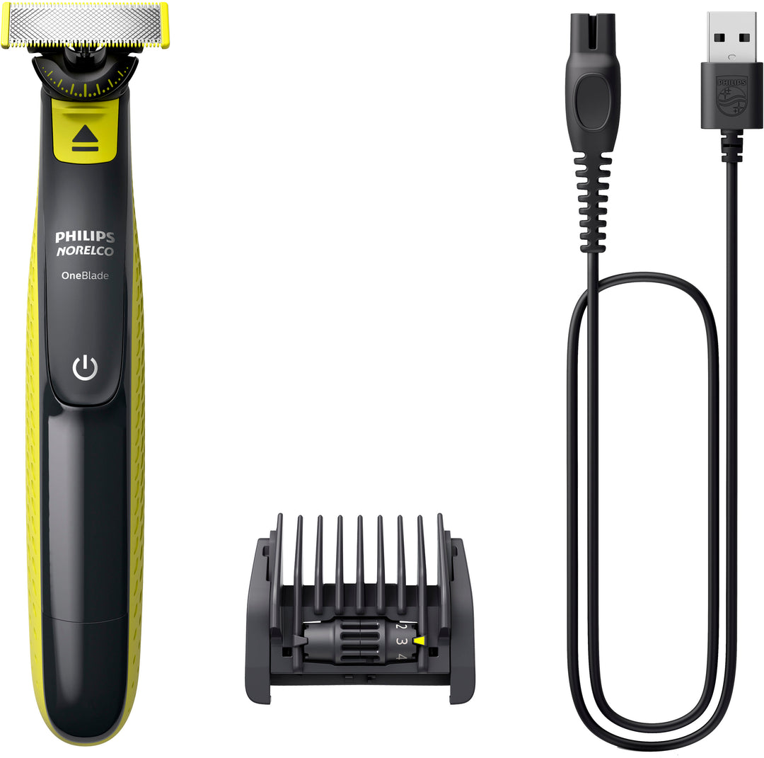 Philips Norelco OneBlade, 360 Face Hybrid Electric Trimmer and Shaver, QP2724/70 - Black And Lime Green_2