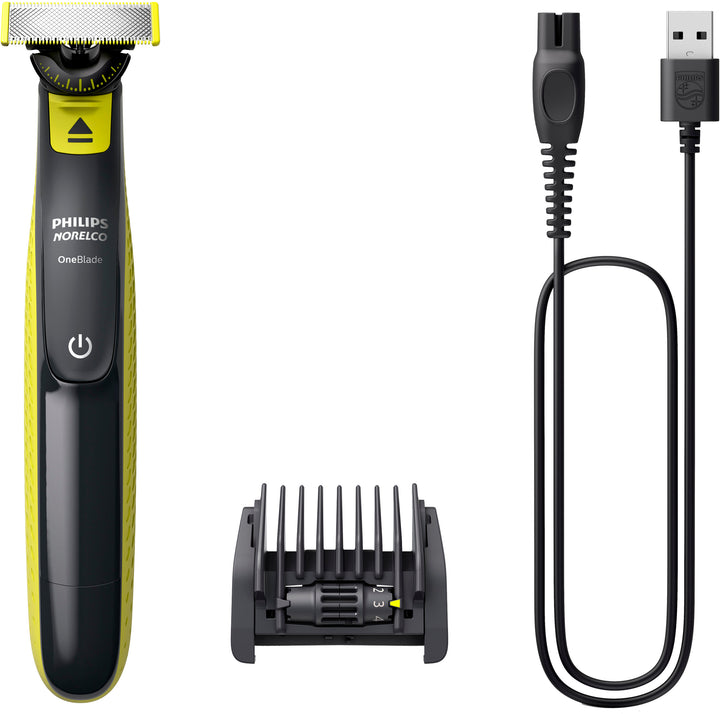 Philips Norelco OneBlade, 360 Face Hybrid Electric Trimmer and Shaver, QP2724/70 - Black And Lime Green_2