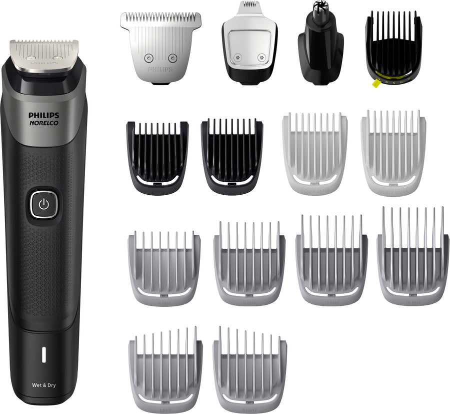Philips Norelco Multigroom Series 5000 18 Piece, Beard Face, Hair, Body Hair Trimmer for Men - MG5910/49 - Silver_0