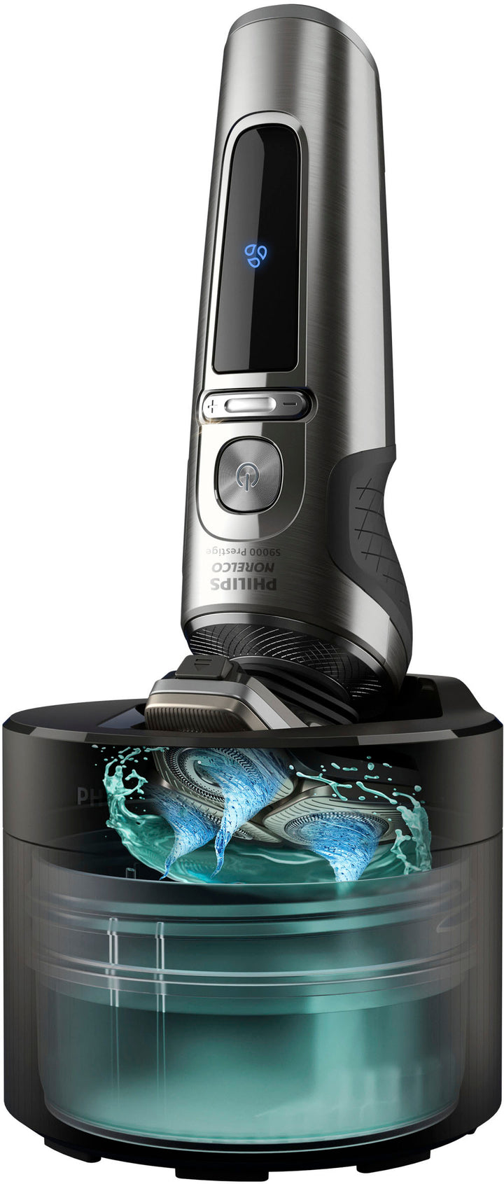 Philips Norelco S9000 Prestige Rechargeable Wet & Dry Shaver with Precision Trimmer and Premium Case, SP9841/84 - Light Brushed Chrome_5