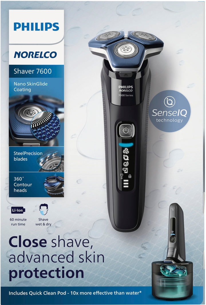 Philips Norelco Shaver 7600, Rechargeable Wet & Dry Electric Shaver with SenseIQ Technology, S7886/84 - Black_3