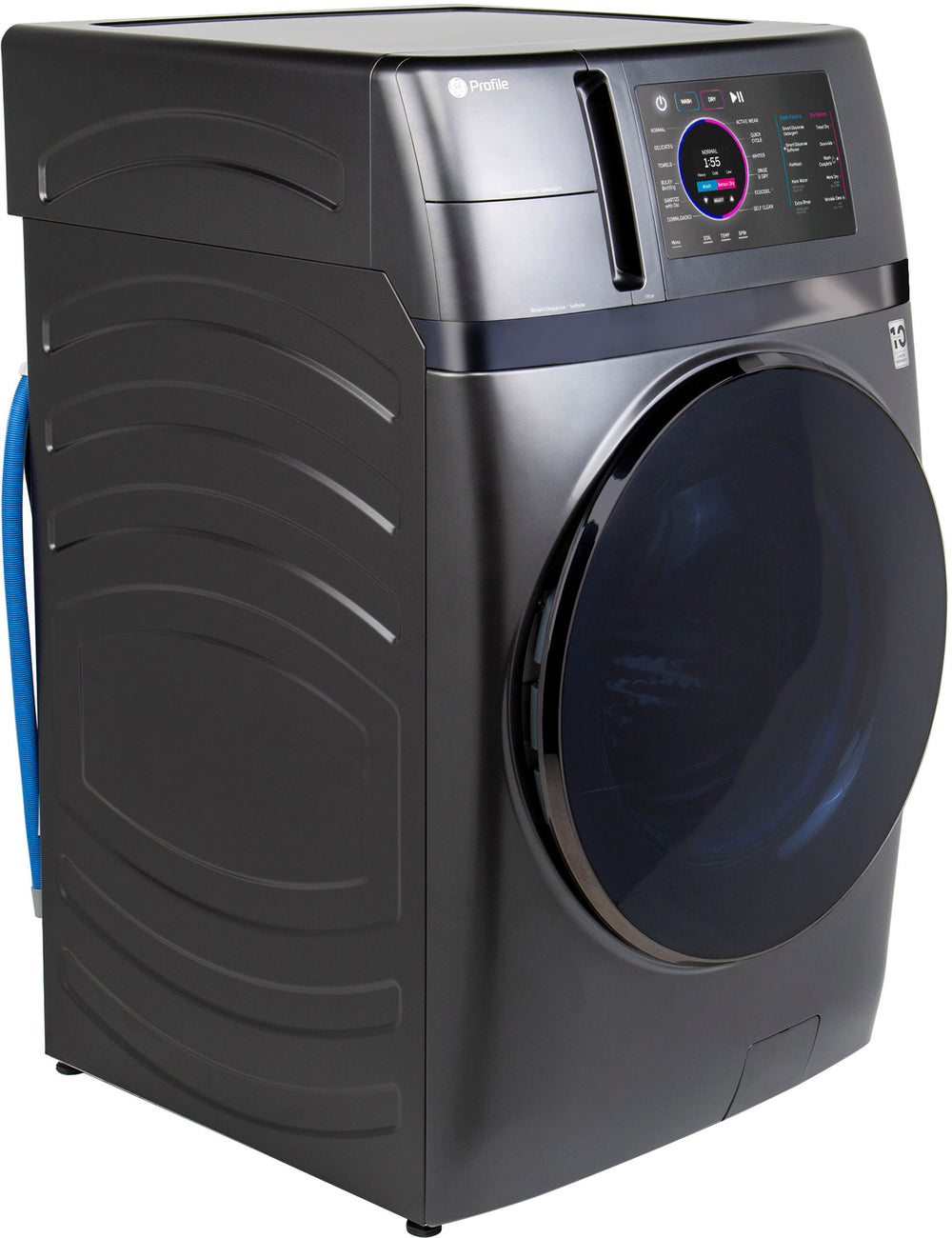 GE Profile - UltraFast 4.8 cu ft Large Capacity All-in-One Washer/Dryer Combo with Ventless Heat Pump Technology - Carbon Graphite_1