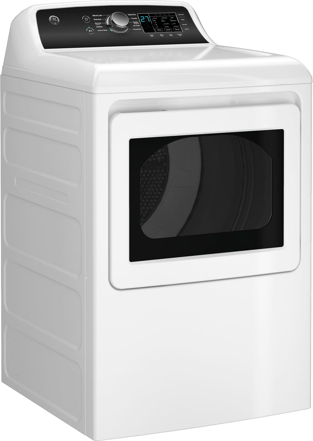 GE - 7.4 Cu. Ft. Top Load Electric  Dryer with Sensor Dry - White on White_1
