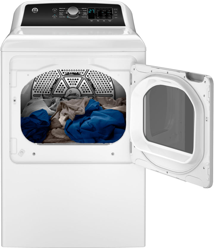 GE - 7.4 Cu. Ft. Top Load Electric  Dryer with Sensor Dry - White on White_5