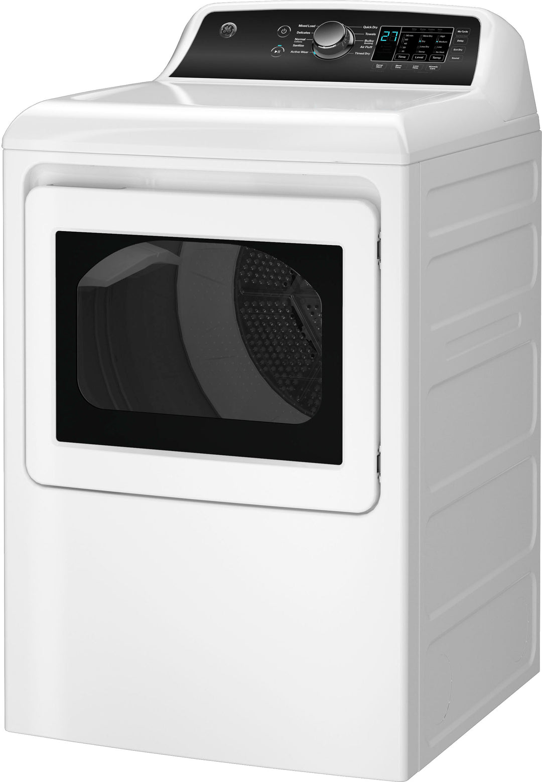 GE - 7.4 Cu. Ft. Top Load Electric  Dryer with Sensor Dry - White on White_2