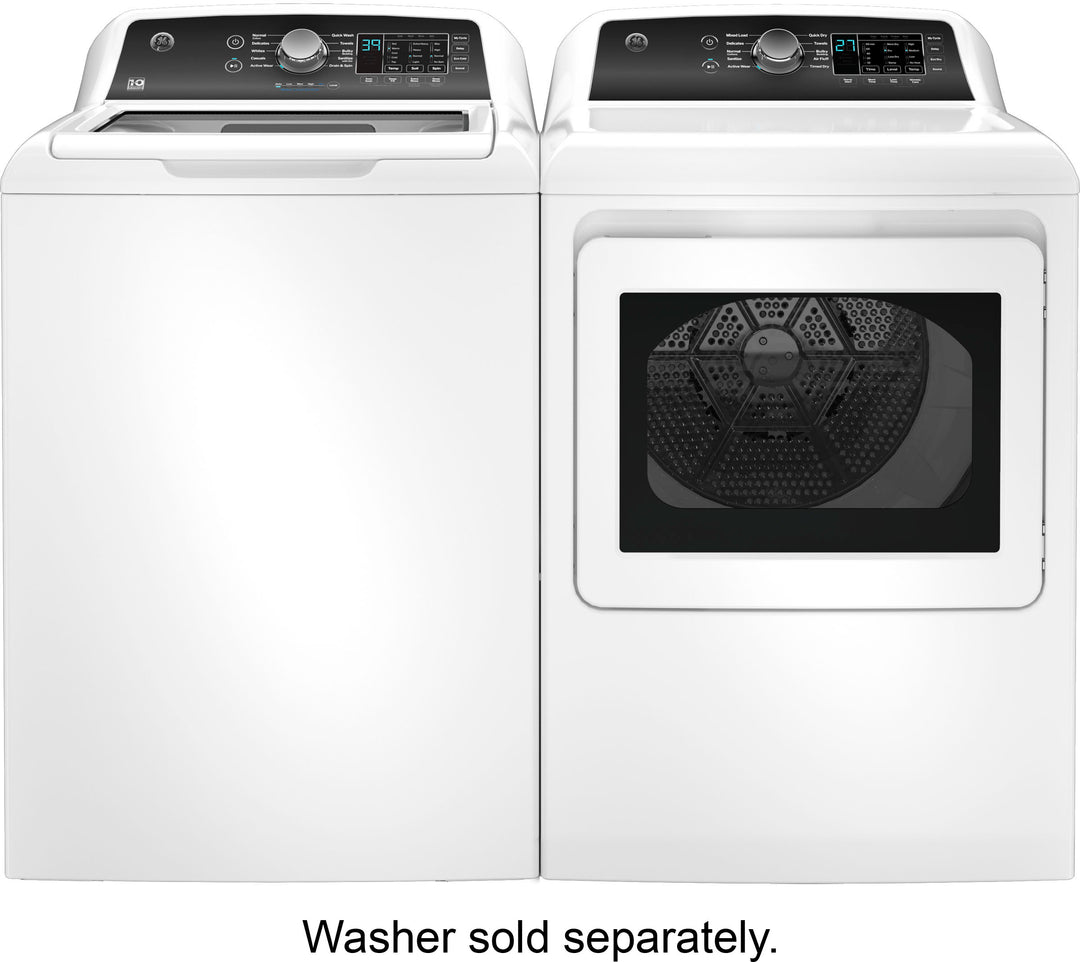 GE - 7.4 cu. ft. Top Load Gas Dryer with Sensor Dry - White on White_6
