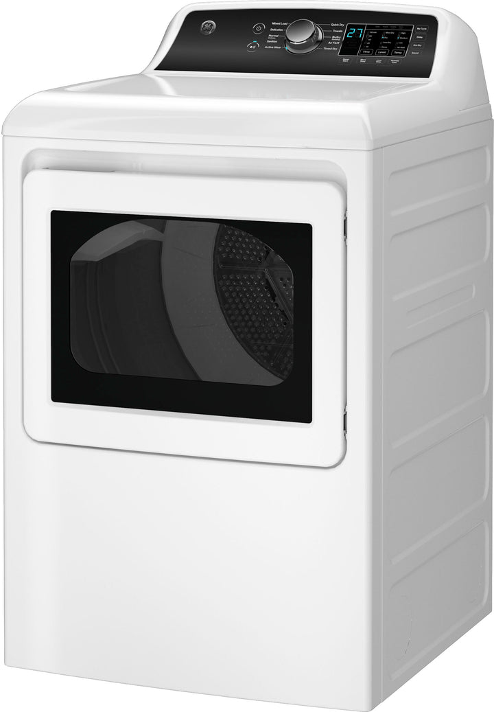 GE - 7.4 cu. ft. Top Load Gas Dryer with Sensor Dry - White on White_2