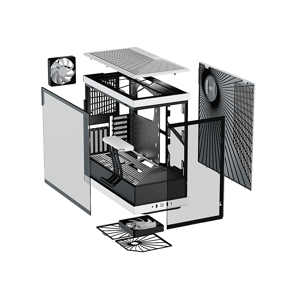 HYTE - Y40 ATX Mid-Tower Case with PCIe 4.0 Riser Cable - White_1