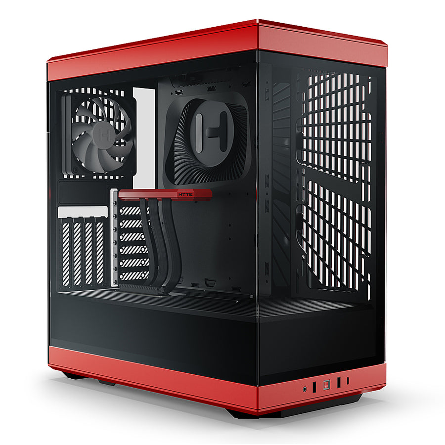 HYTE - Y40 ATX Mid-Tower Case with PCIe 4.0 Riser Cable - Red_0