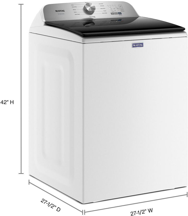 Maytag - 4.7 Cu. Ft. High Efficiency Top Load Washer with Pet Pro System - White_3