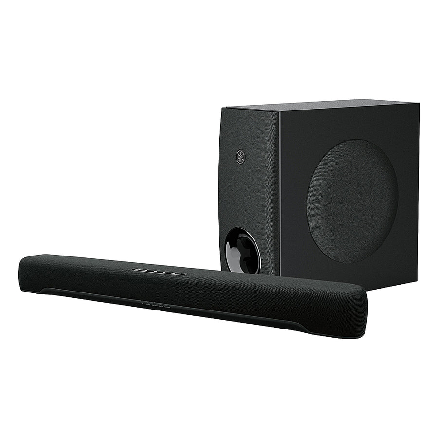 Yamaha - 2.1-Channel Indoor Compact Bluetooth Sound Bar with Wireless Subwoofer - Black_0