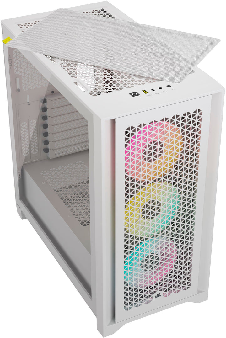 CORSAIR - iCUE 4000D RGB AIRFLOW ATX Mid-Tower Case - True White_9