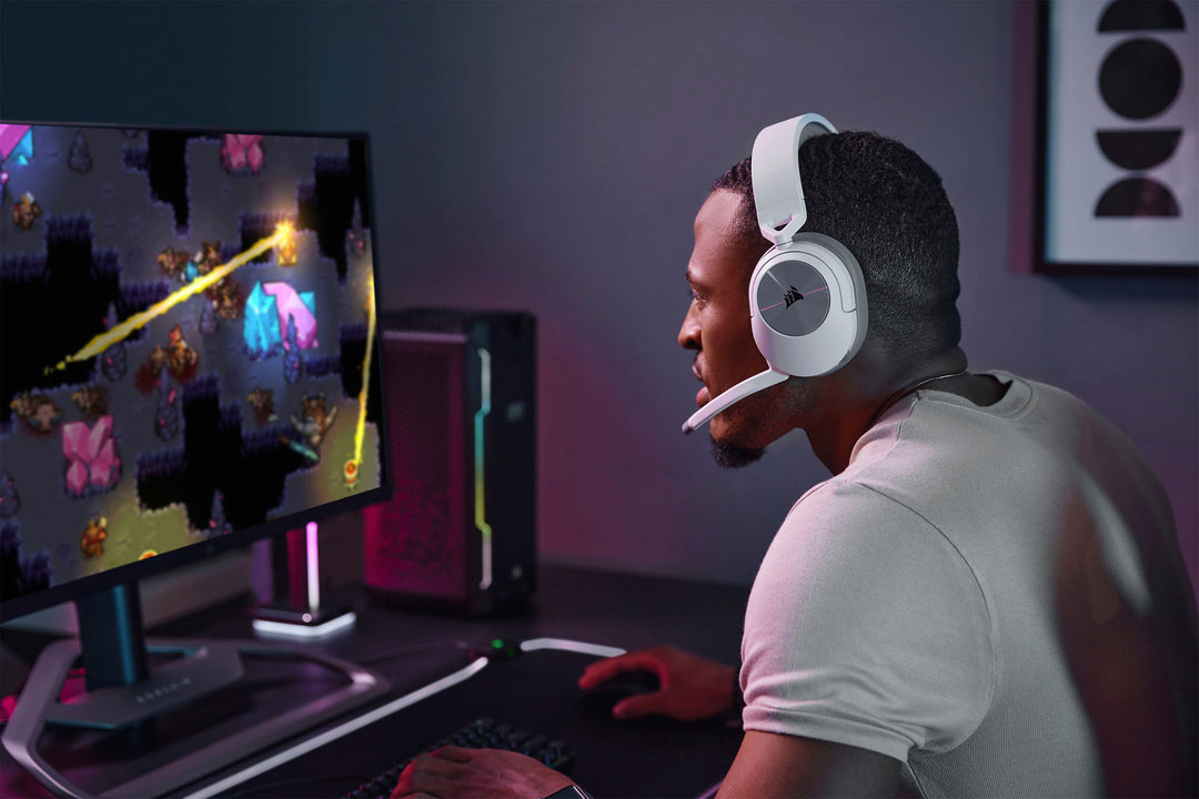 CORSAIR - HS Series HS55 Wireless Dolby Audio 7.1 Surround Gaming Headset for PC, PS5, with Bluetooth - White_3
