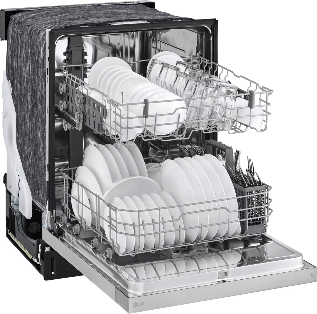 LG - 24" Front Control Built-In Stainless Steel Tub Dishwasher with SenseClean and 52 dBA - Stainless Steel Look_15
