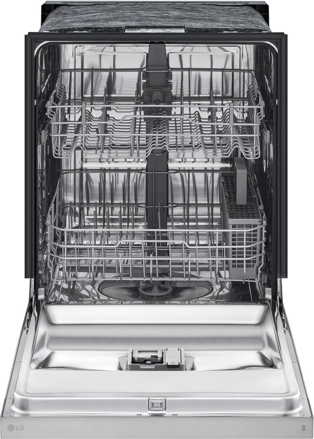 LG - 24" Front Control Built-In Stainless Steel Tub Dishwasher with SenseClean and 52 dBA - Stainless Steel Look_2