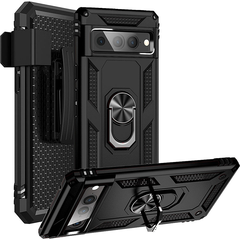 SaharaCase - Military Kickstand Series with Belt Clip Case for Google Pixel 7 Pro - Black_6