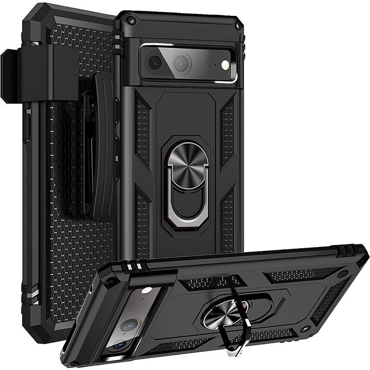 SaharaCase - Military Kickstand Series with Belt Clip Case for Google Pixel 7 - Black_6