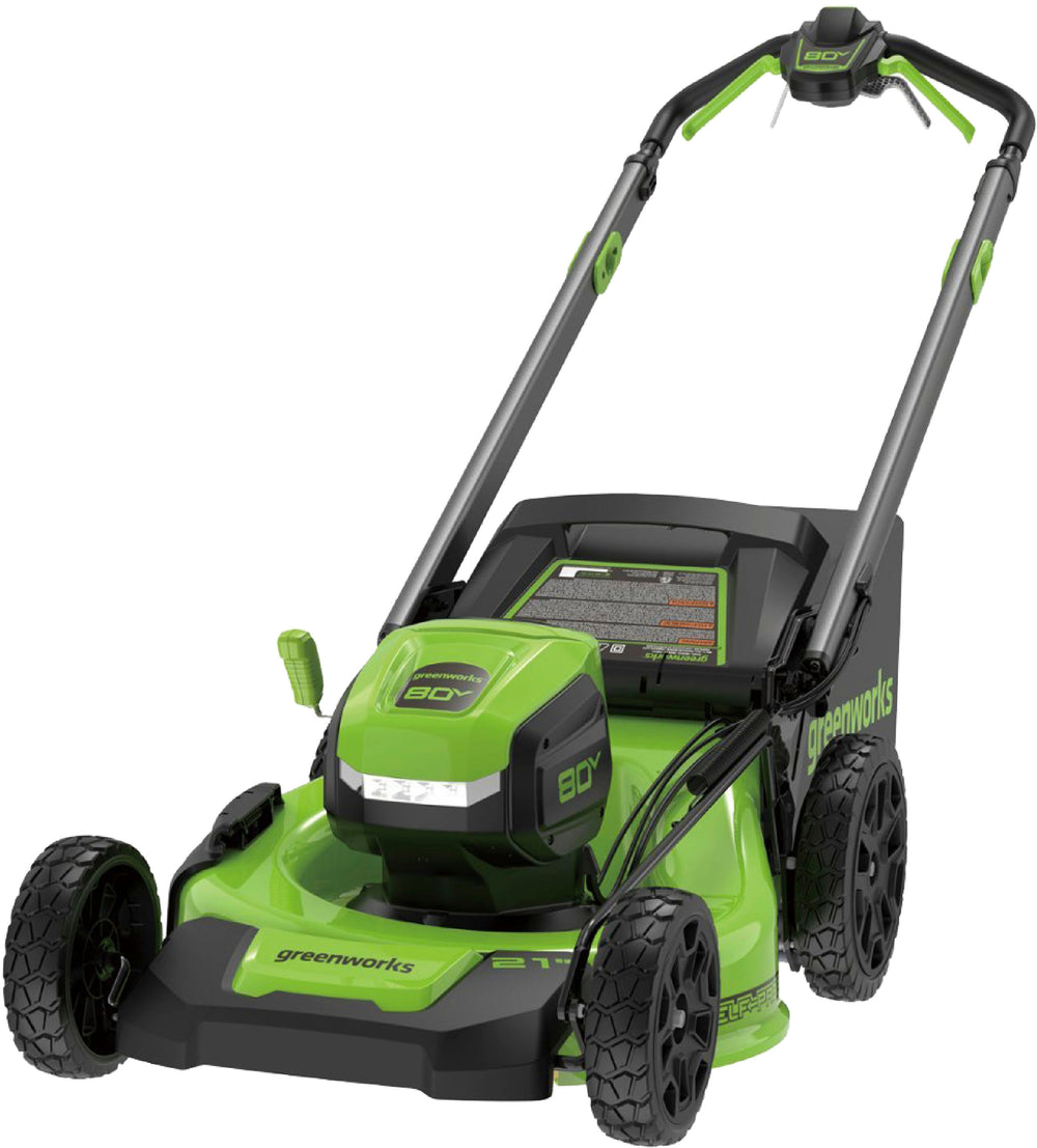 Greenworks - 80 Volt 21-Inch Self Propelled Lawn Mower 13-Inch String Trimmer and 730 CFM Blower (1 x 4.0Ah Battery and 1 x Charger ) - Green_1
