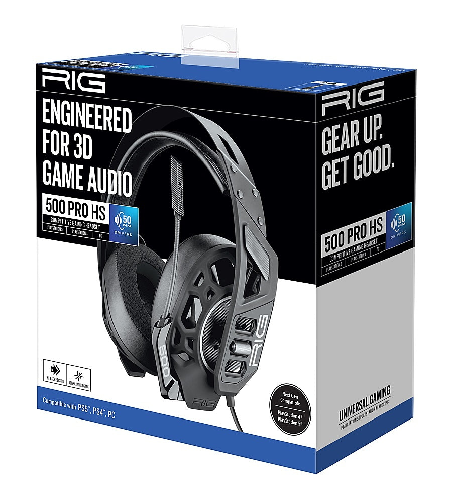 RIG - 500 Pro HS Wired Gen 2 Gaming Headset for PlayStation Black - Black_1