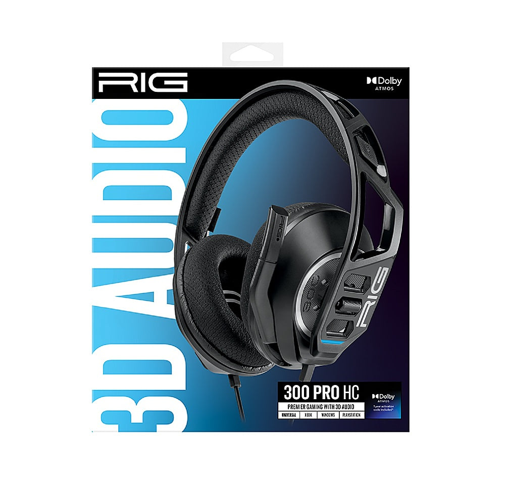 RIG - 300 Pro HC Wired Universal Headset with 3D Audio Black - Black_2