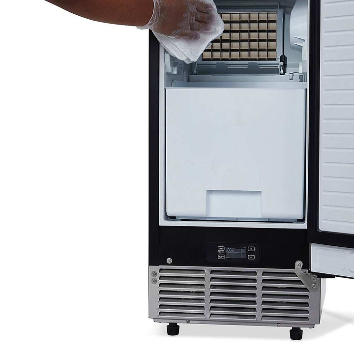NewAir - 20.3" 80-Lb. Built-In Clear Ice Maker with Self-Cleaning Function - Stainless steel_10