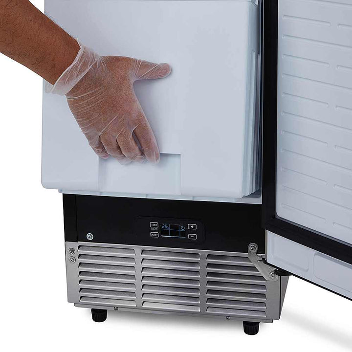 NewAir - 20.3" 80-Lb. Built-In Clear Ice Maker with Self-Cleaning Function - Stainless steel_9