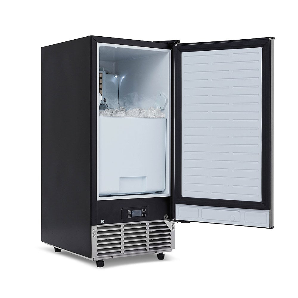 NewAir - 20.3" 80-Lb. Built-In Clear Ice Maker with Self-Cleaning Function - Stainless steel_3