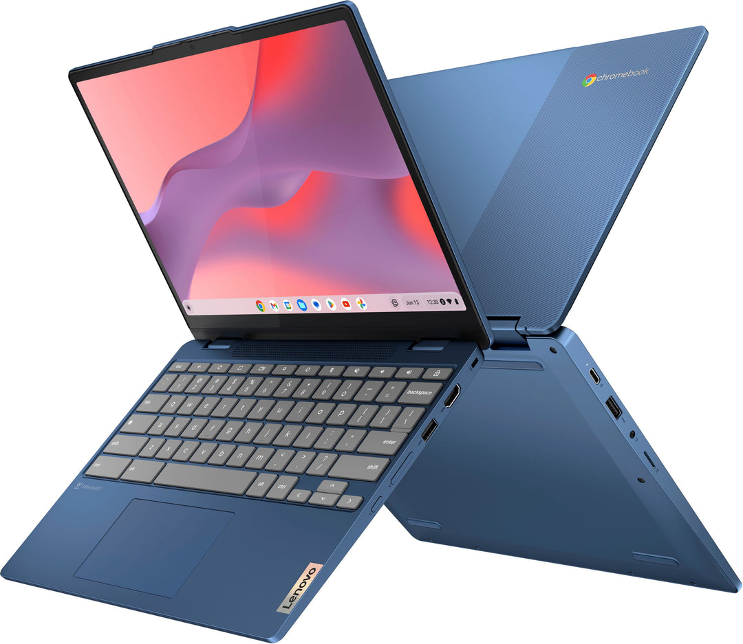 Lenovo - Flex 3i 12.2" WUXGA Touch-Screen Chromebook Laptop - Intel N100 with 4GB Memory - 64GB eMMC - Abyss Blue_12