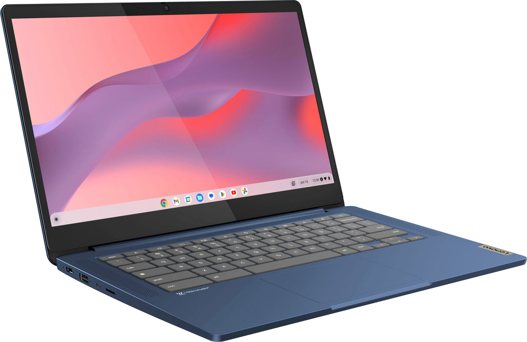 Lenovo - Slim 3 Chromebook 14" FHD Touch-Screen Laptop - MediaTek Kompanio 520 - 4GB Memory - 64GB eMMC - Abyss Blue_1