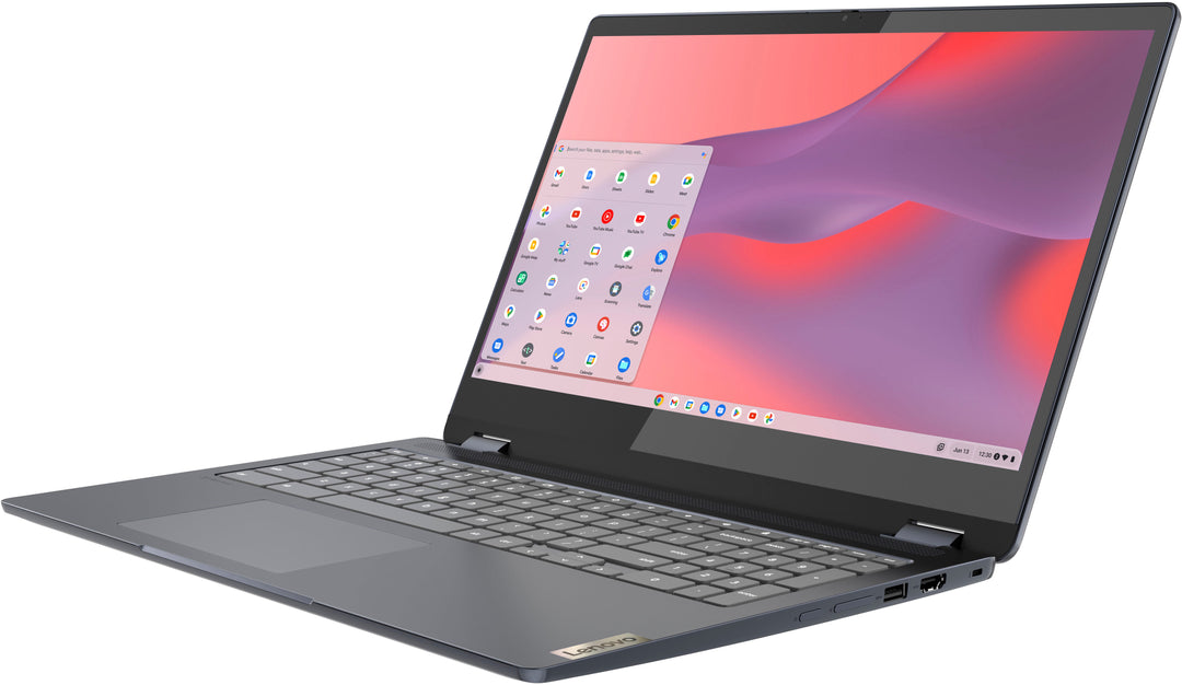 Lenovo - Flex 3 15.6" FHD Touch-Screen Chromebook Laptop - Pentium Silver N6000 with 8GB Memory - 64GB eMMC - Abyss Blue_4