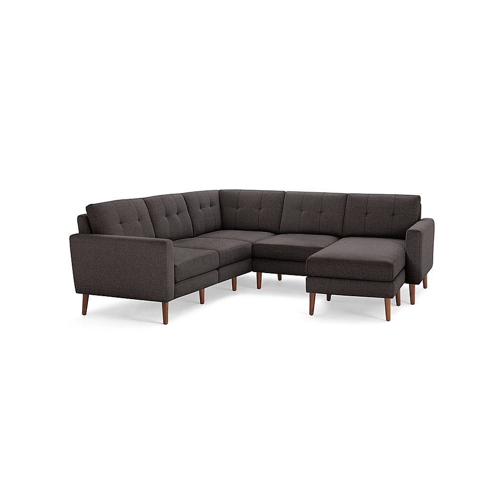 Burrow - Mid-Century Nomad 5-Seat Corner Sectional with Chaise - Charcoal_0