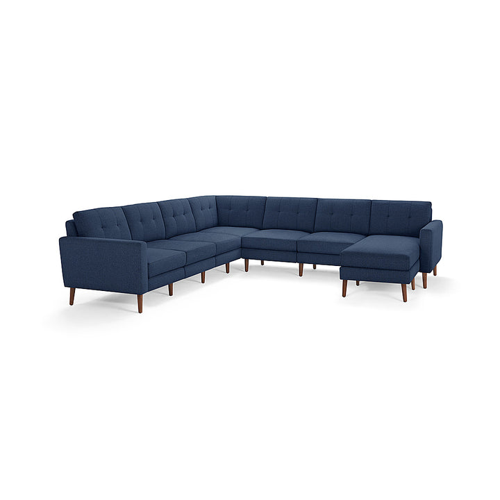 Burrow - Mid-Century Nomad 7-Seat Corner Sectional with Chaise - Navy Blue_0