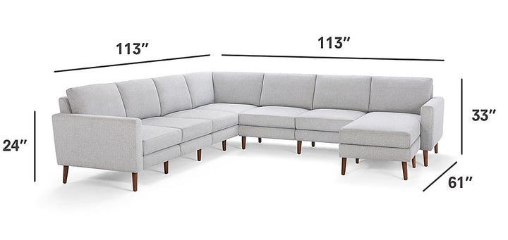 Burrow - Mid-Century Nomad 7-Seat Corner Sectional with Chaise - Navy Blue_4