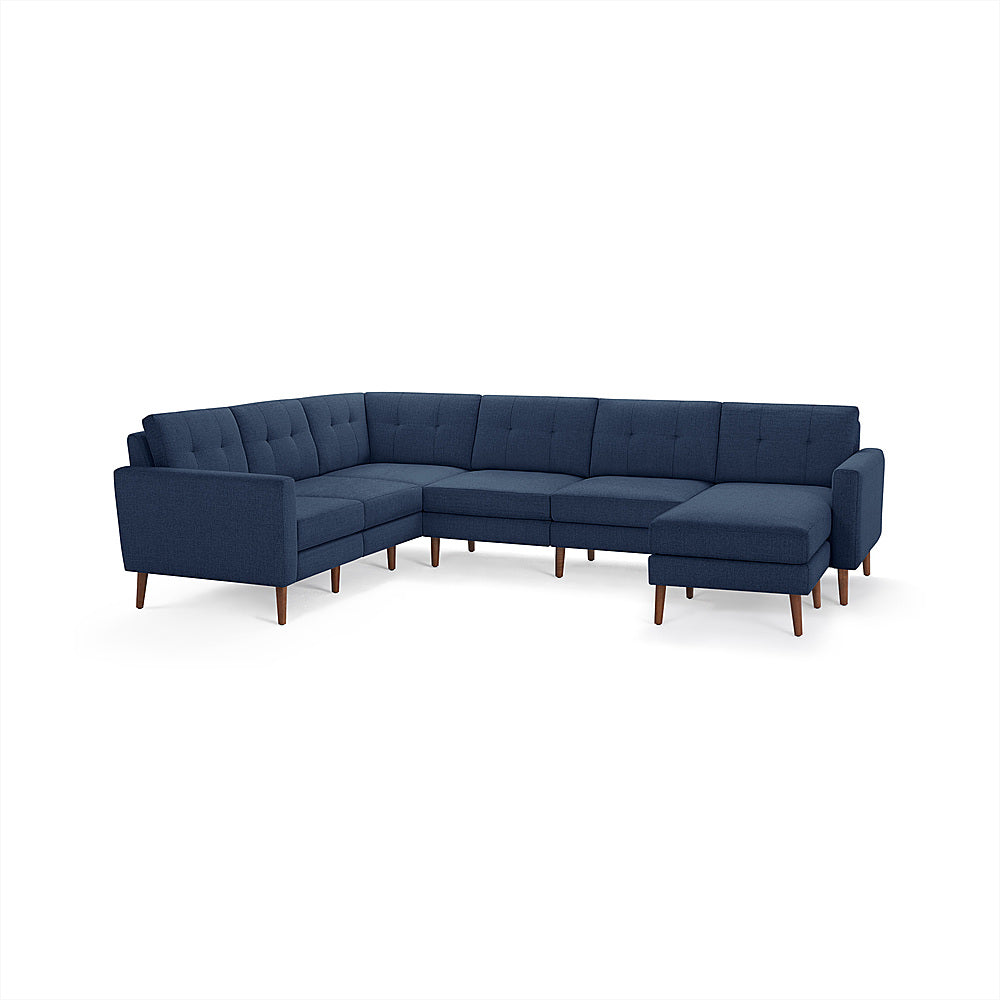 Burrow - Mid-Century Nomad 6-Seat Corner Sectional with Chaise - Navy Blue_0