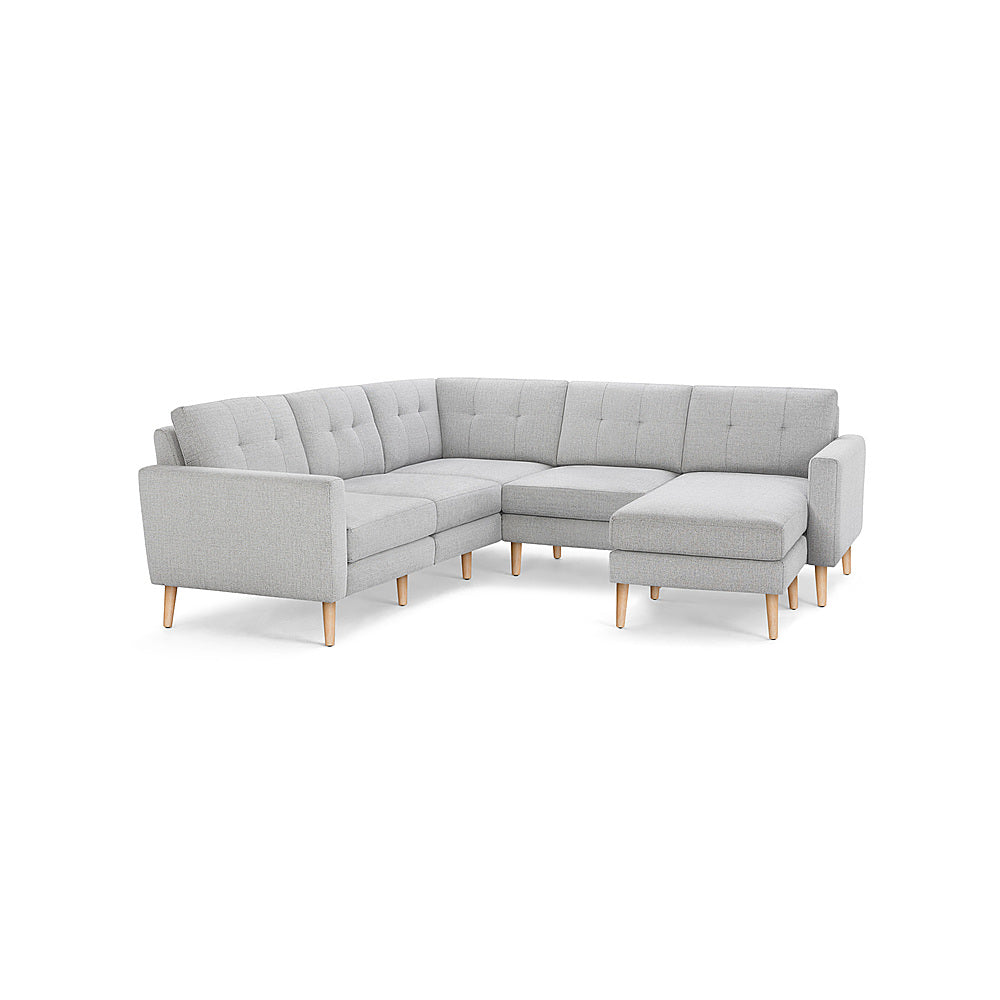 Burrow - Mid-Century Nomad 5-Seat Corner Sectional with Chaise - Crushed Gravel_0