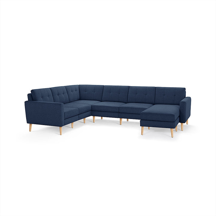 Burrow - Mid-Century Nomad 6-Seat Corner Sectional with Chaise - Navy Blue_0