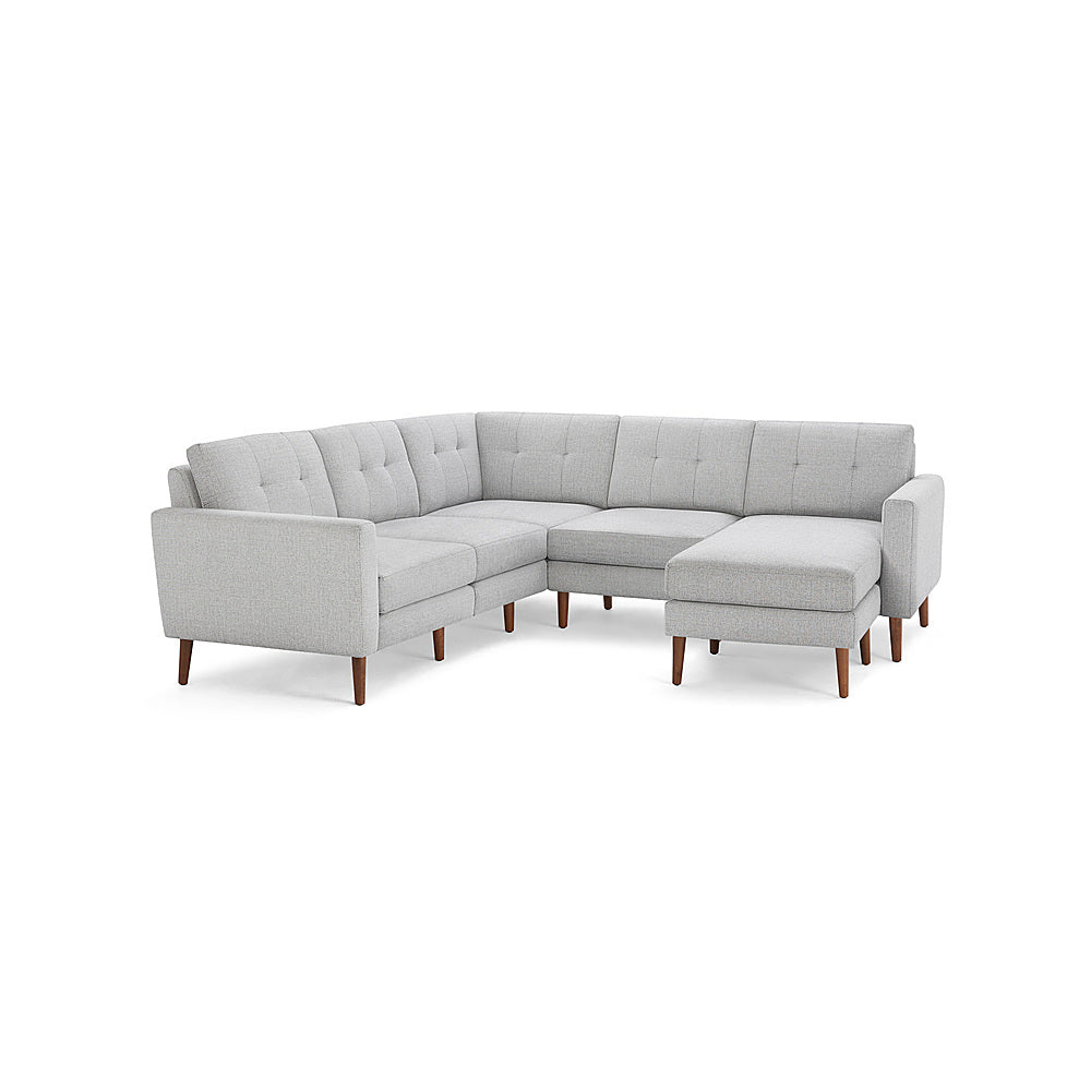 Burrow - Mid-Century Nomad 5-Seat Corner Sectional with Chaise - Crushed Gravel_0