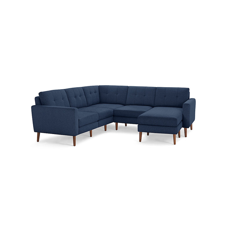Burrow - Mid-Century Nomad 5-Seat Corner Sectional with Chaise - Navy Blue_0