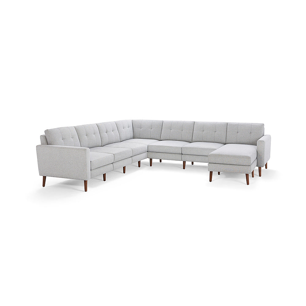 Burrow - Mid-Century Nomad 7-Seat Corner Sectional with Chaise - Crushed Gravel_0