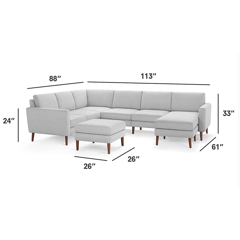 Burrow - Mid-Century Nomad 6-Seat Corner Sectional with Chaise and Ottoman - Crushed Gravel_2