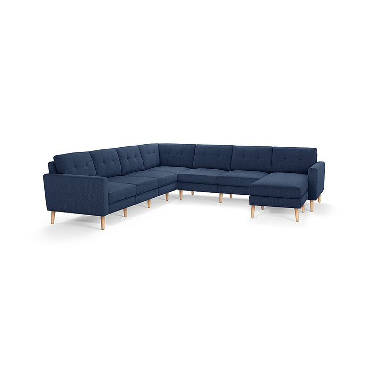 Burrow - Mid-Century Nomad 7-Seat Corner Sectional with Chaise - Navy Blue_0