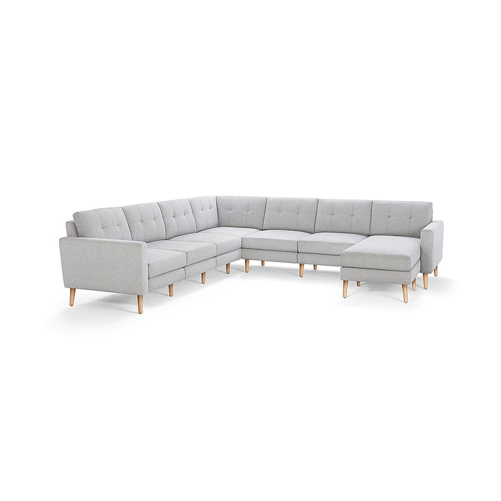 Burrow - Mid-Century Nomad 7-Seat Corner Sectional with Chaise - Crushed Gravel_0
