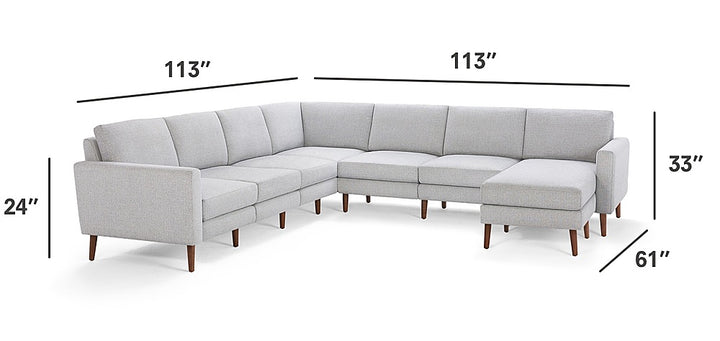 Burrow - Mid-Century Nomad 7-Seat Corner Sectional with Chaise - Crushed Gravel_4