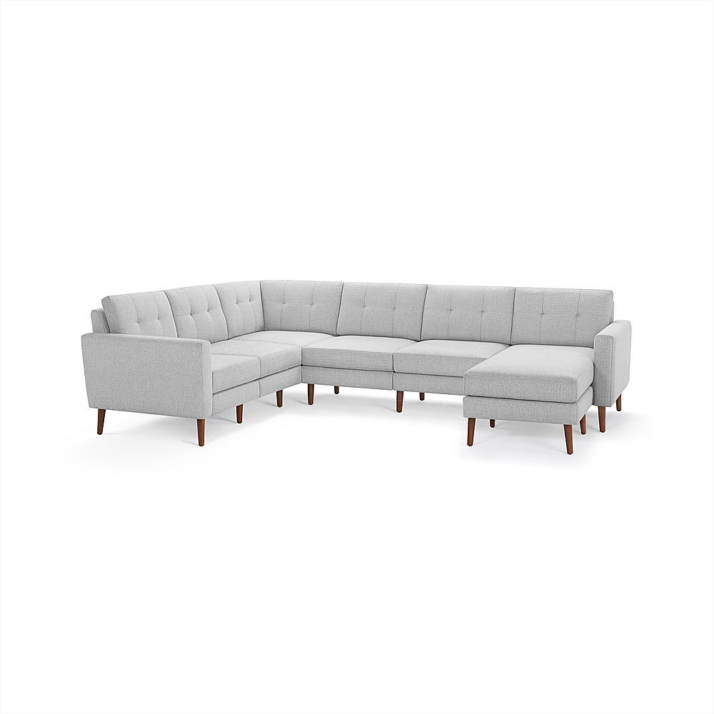Burrow - Mid-Century Nomad 6-Seat Corner Sectional with Chaise - Crushed Gravel_0