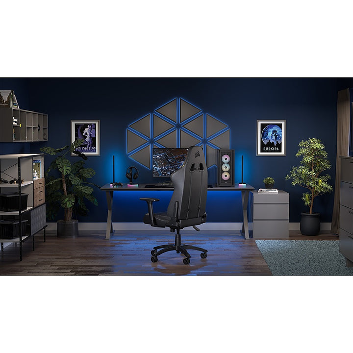 CORSAIR - TC100 Leatherette Gaming Chair - Black_1