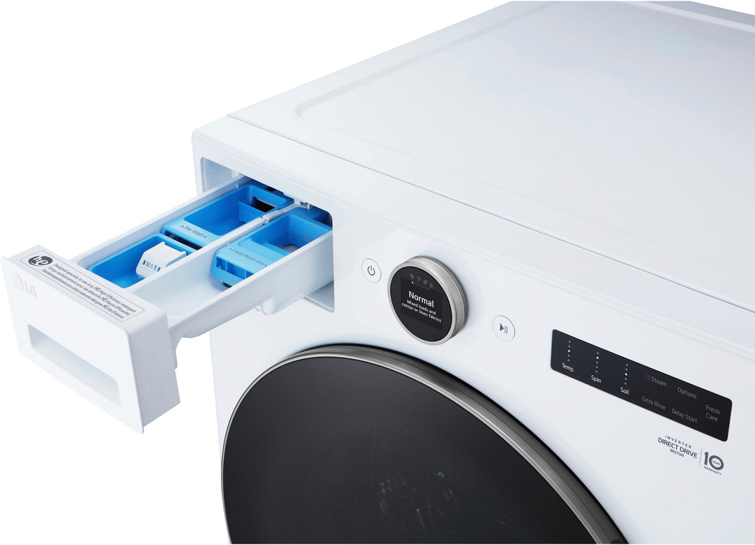 LG - 4.5 Cu. Ft. High-Efficiency Smart Front Load Washer with Steam and TurboWash 360 - White_21